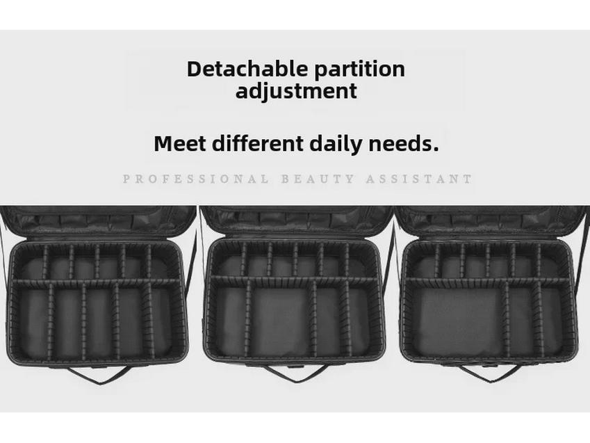 Geräumige mehrschichtige Kosmetik-Organizer-Tasche