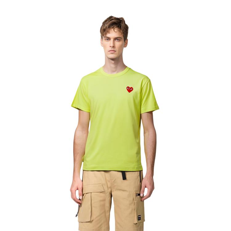 Comme Des Garcons Play Pastelle Red Emblem T Shirt AZ-T272-051-2