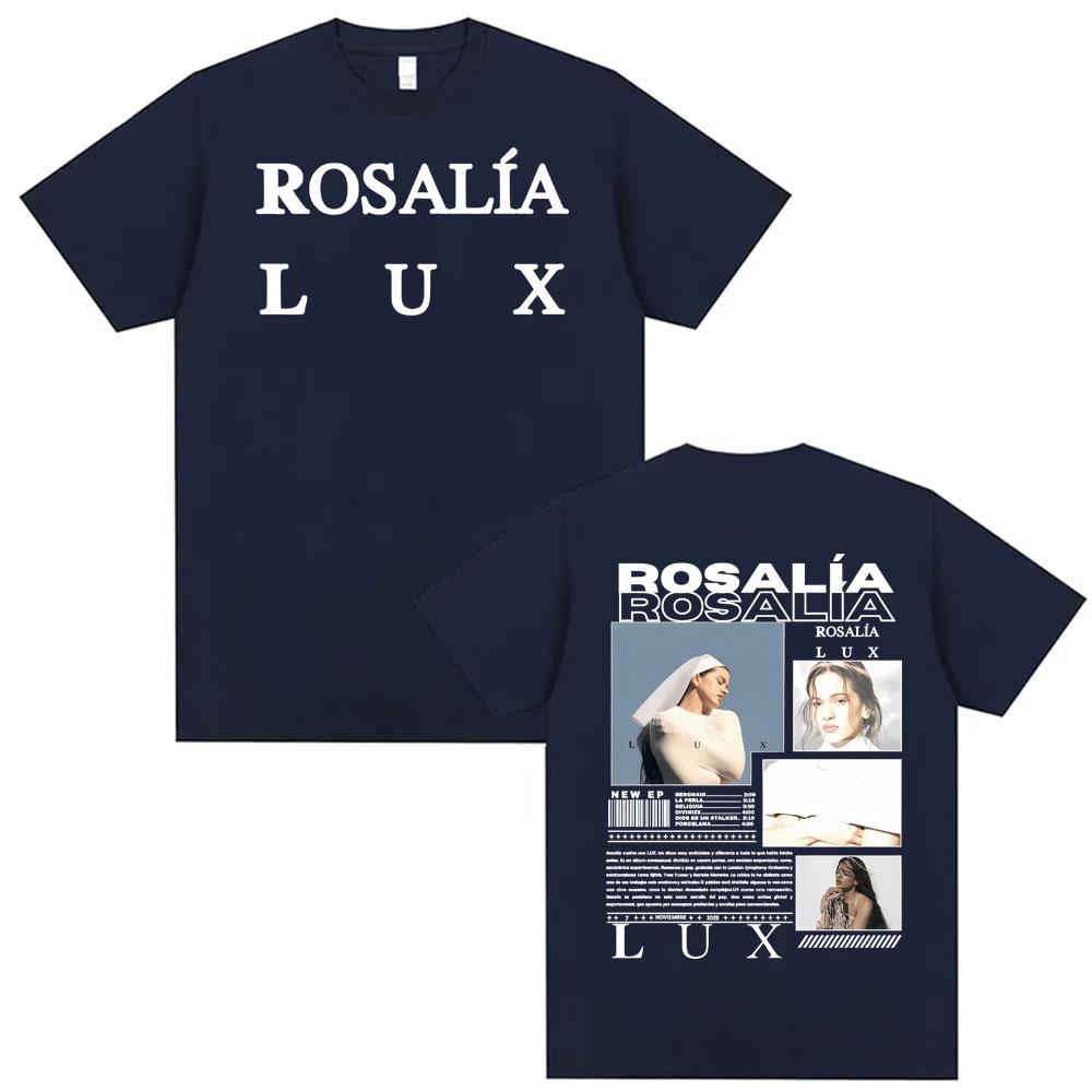 Singer Rosalia LUX New Album Tour Graphic T Shirt Men Women Vintage Aesthetic Short Sleeve Tshirt Cozy Summer 100 Cotton Shirt