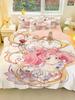 New Japanese Anime Sailor Moon Bedding Set Beautiful Girl Quilt Cover Cute Printing Duvet Home for Teens Best Gifts