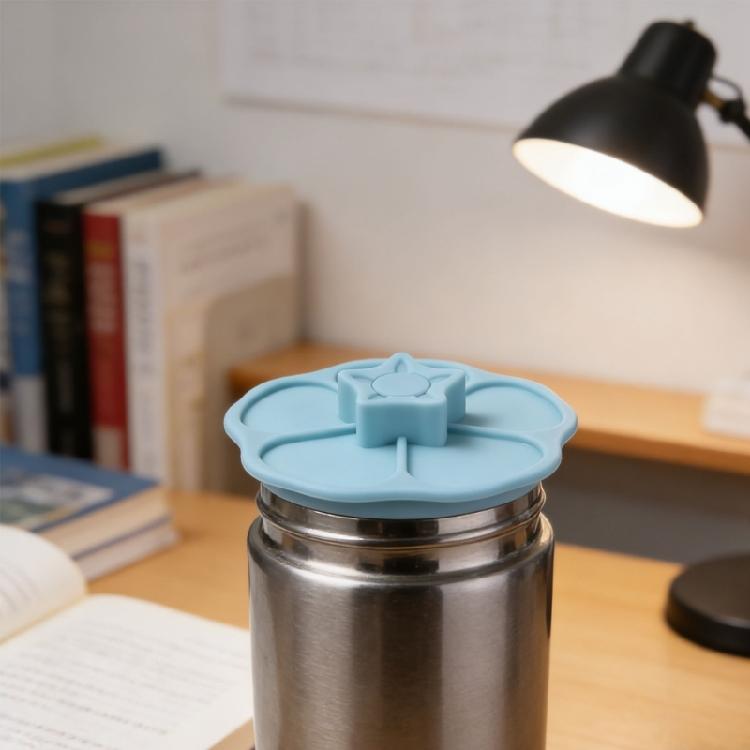 Flexible Silicone Mug Lid for Kitchen Offices Home Use Dust-proof Sun Flower Cups Cover For Indoor Outdoors