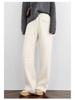 2026 Spring High-Waisted Slimming Loose Straight-Leg Women's Pants with Drawstring Elastic Waist
