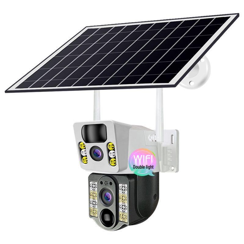 

V380 Solar Binocular Camera: Waterproof, Dual-Light Night Vision with WIFI/4G Remote Monitoring