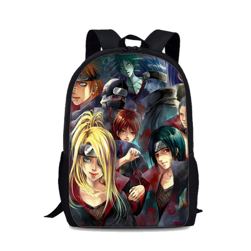 Naruto Uzumaki Kinderrucksack Mit Großem Fassungsvermögen Und Wasserabweisendem Nylon Für Schule Und Reisen