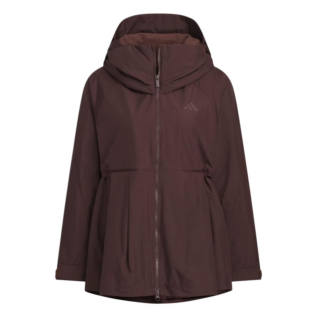 Adidas Elongated Woven Logo Loose Fit Hooded Long Sleeve Jacket Women Jacket KC0031