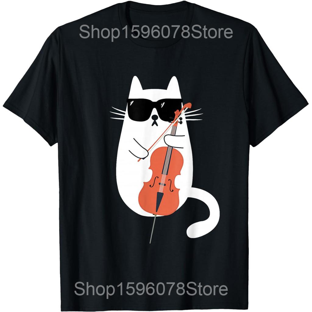 Lustiges Join The Dark Side Cellospieler Cellist T-Shirts Herren Baumwolle Humor Streetwear T-Shirt Kurzarm Unisex Lockere Kleidung