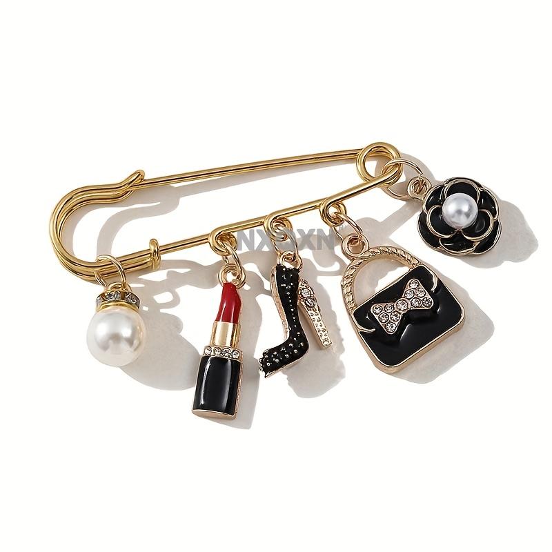 

1 шт. Модна та елегантна маленька брошка-шпилька зі сплаву в ароматному стилі, вишукана брошка для пальто, аксесуари, підвіска для фіксації пояса