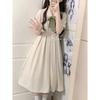 Summer French Bellflower Retro Midi Dress - Waist-Slimming Korean Style for Women & Students