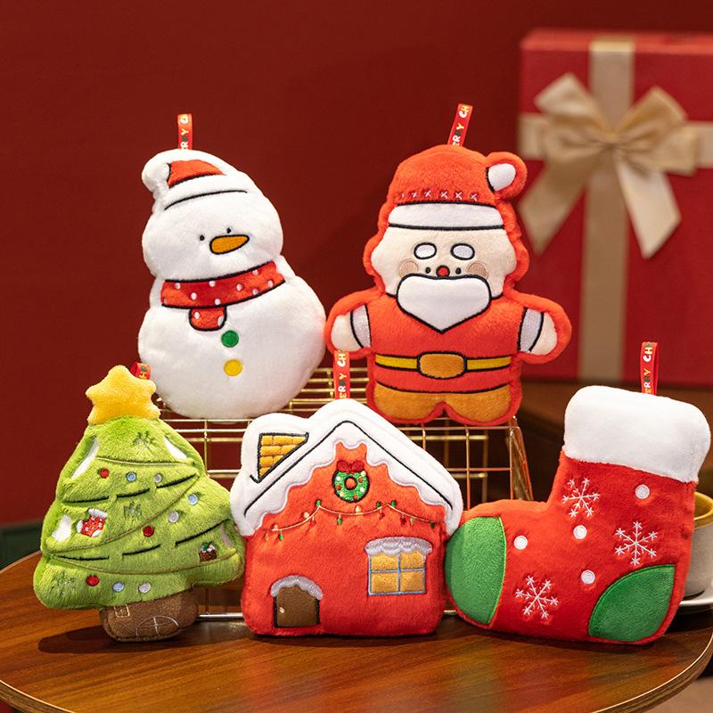 Cute Christmas Plush Pendant Cartoon Santa Claus Ornament Christmas Decoration Hanging