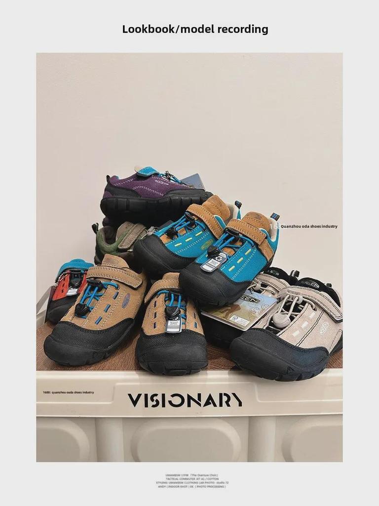 Jasper Dětské jarní outdoorové semišové turistické boty