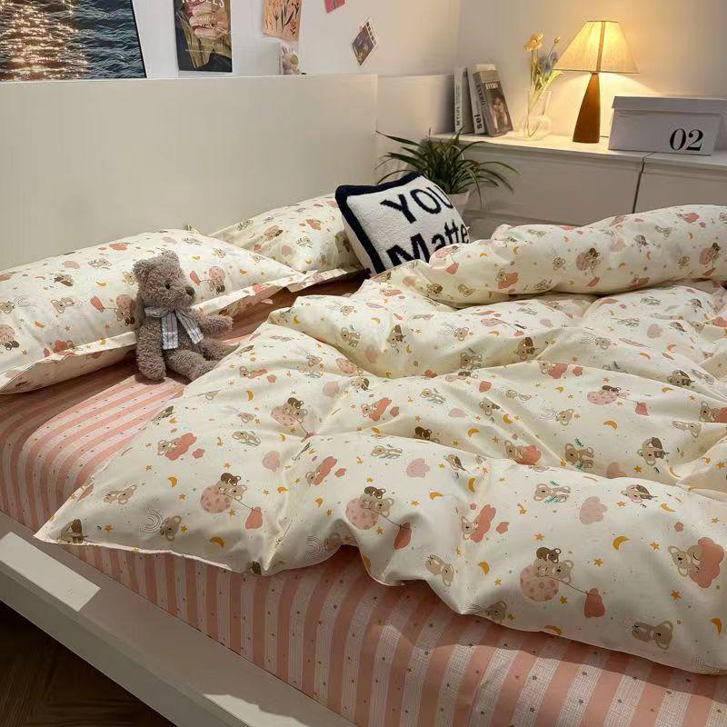 Pillow Core Pillowcase: Stripe, Fruit, Floral & Cartoon Print for Student Dorm & Adults (48x74cm)