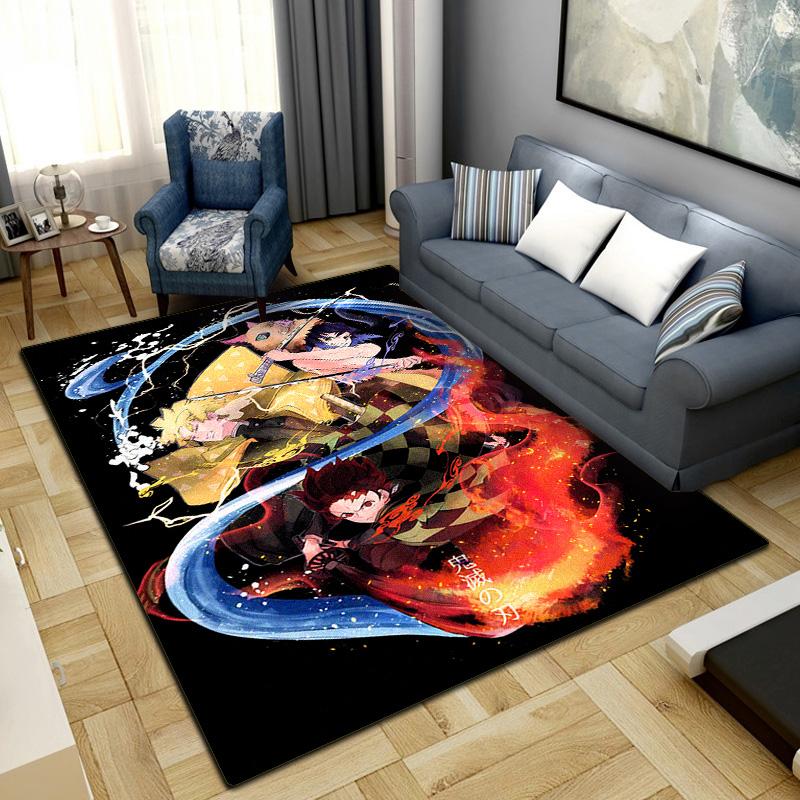 Demon Slayer Anime Non-Slip Rug Carpet Larget Floor Mat Bedroom Home Decor LXRa14