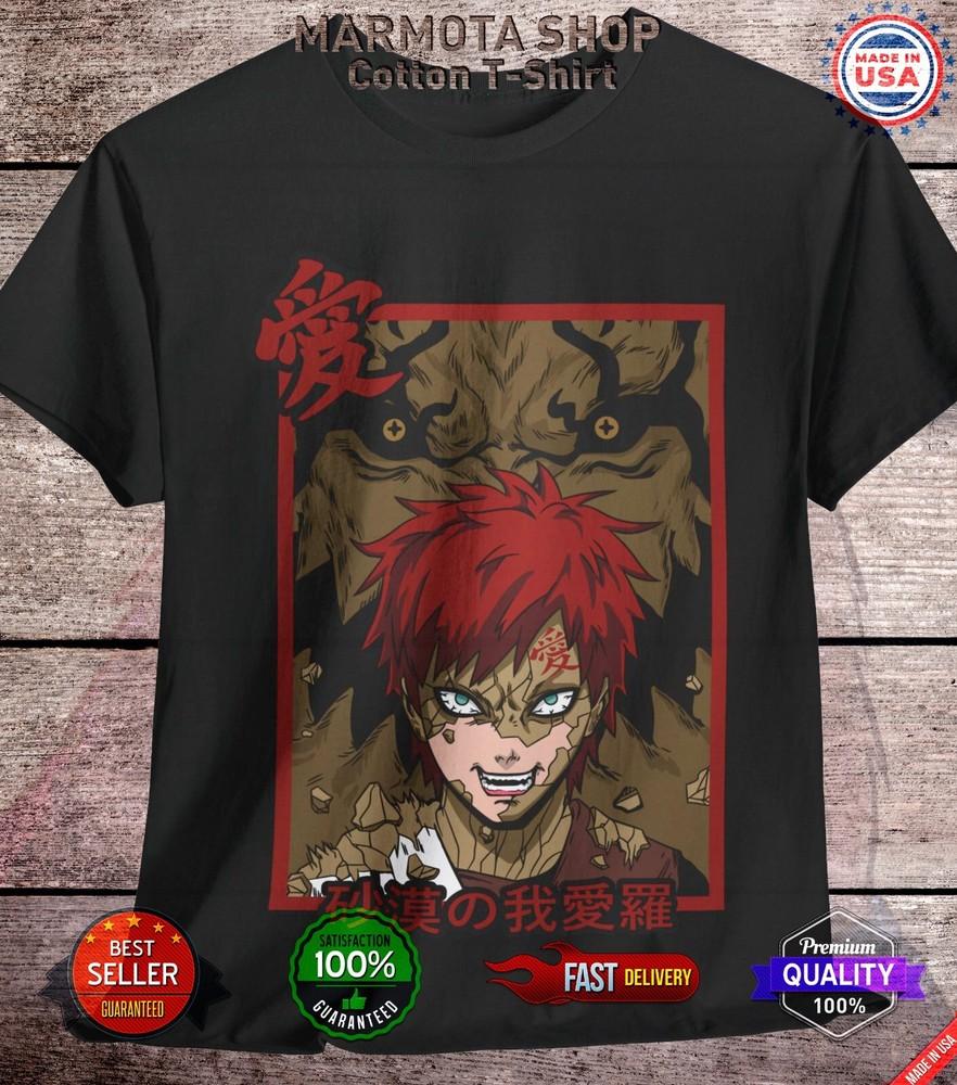 

Gaara Shirt Naruto Shippuden Madara Itachi Anime Style Tee T-Shirt All Size Cute 3XL