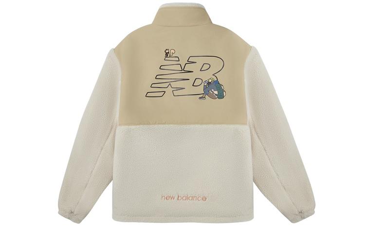 New Balance JHI Velvet Jackets Unisex Khaki Stand Collar Moderate NQA89013-IV