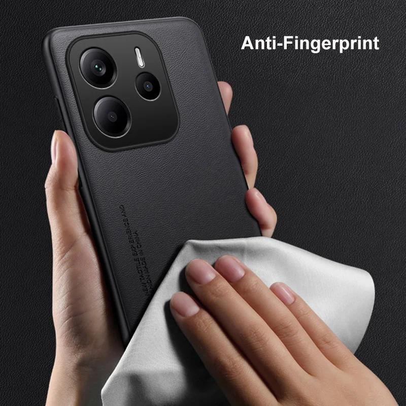 Luxury PU Leather Case For Xiaomi Redmi Note 14 4G Note14 Back Cover Silicone Protection Phone Case For Redmi Note 14 5G Coque