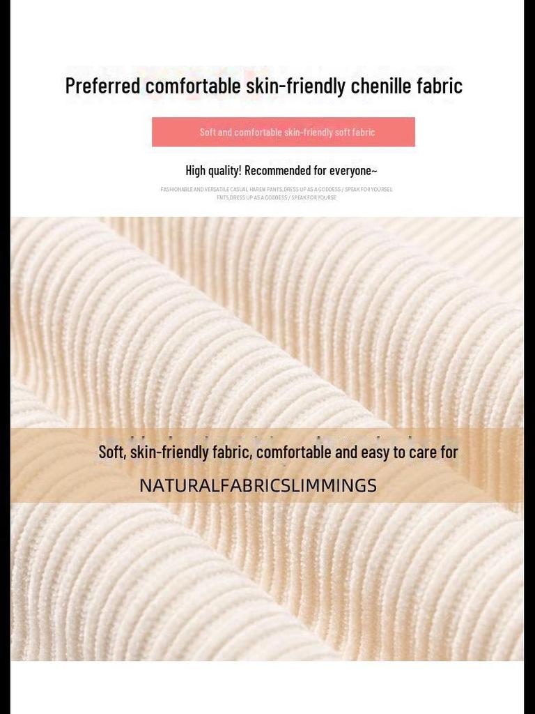 Women's 2024 High-Waist Velvet Drape Wide-Leg Pants: Slim, Loose, Thick, and Casual for Winter.