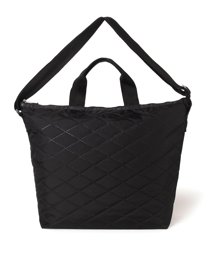 DELUXE EASY CARRY Cross Debossed TOTE/4360/Black