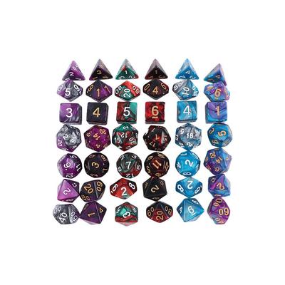 For RPG DnD 7pcs/Set for RPG Dungeons Acrylic Dice Polyhedral Dice Mixed Color Dice Double-Colors