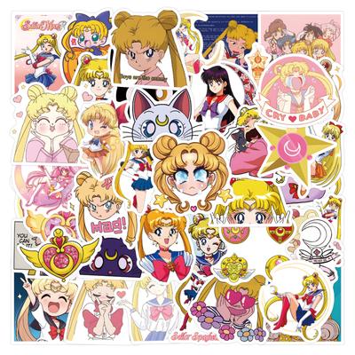 55 Nowe Naklejki Graffiti z Kreskówki Sailor Moon Skuter Walizka Naklejki DIY