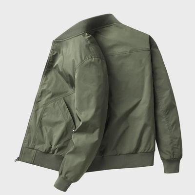 2024 Men's Pilot Bomber Jacket - Spring/Autumn, Loose Fit, Large Size, Baseball Collar, American Casual Style