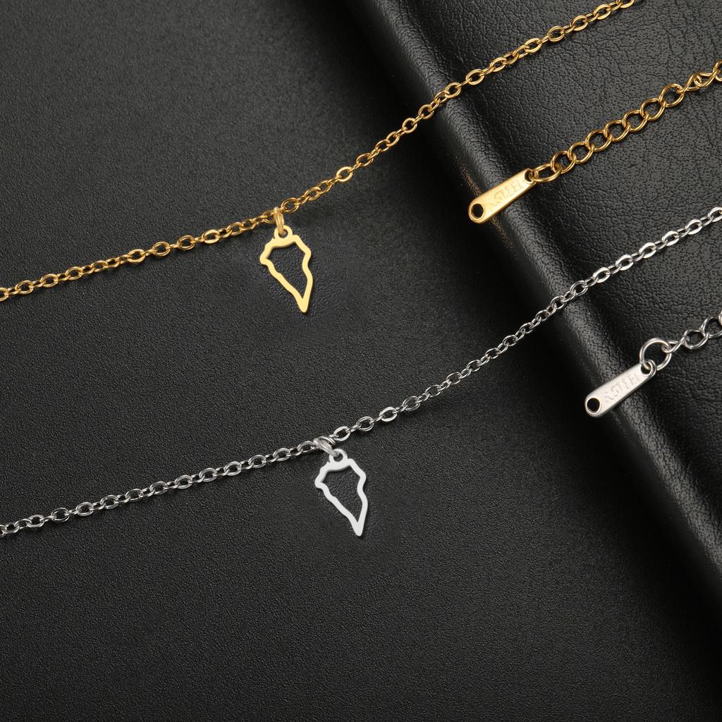 Bracciale La Palma per Donna Acciaio Inossidabile Mappa delle Isole Canarie Spagna Contorno Bracciale Gioielli Accessori