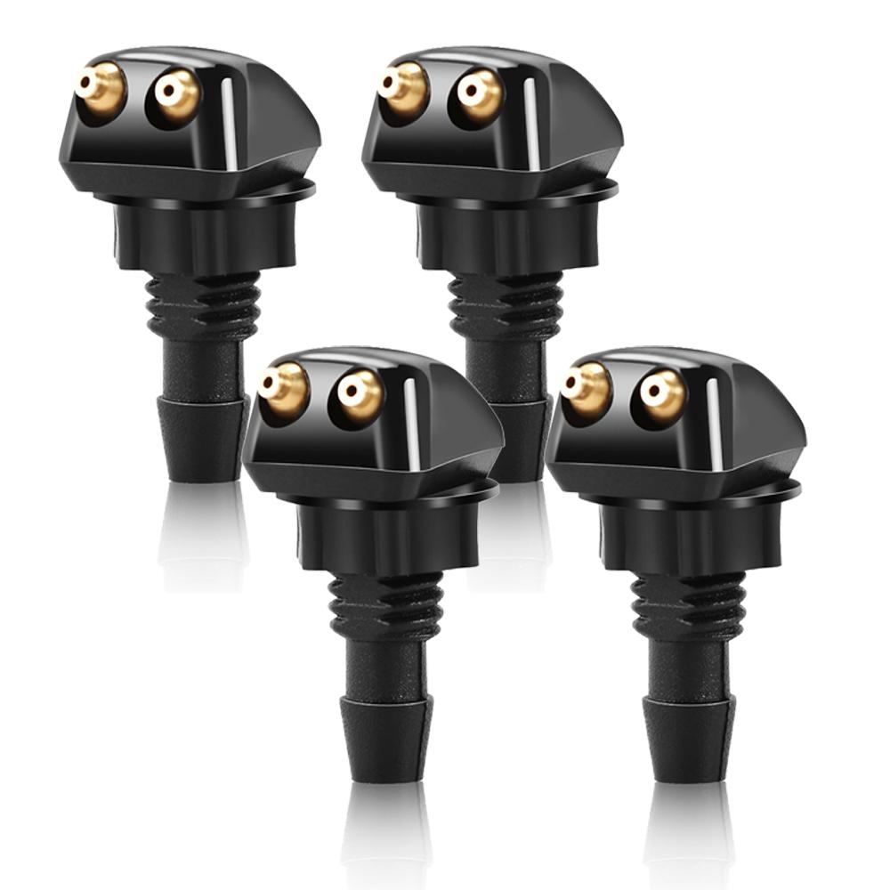 2-Hole Car Windshield Wiper Nozzle Universal Auto Front Windshield Wiper Arm Washer Water Spraying Head Replacement Accessories