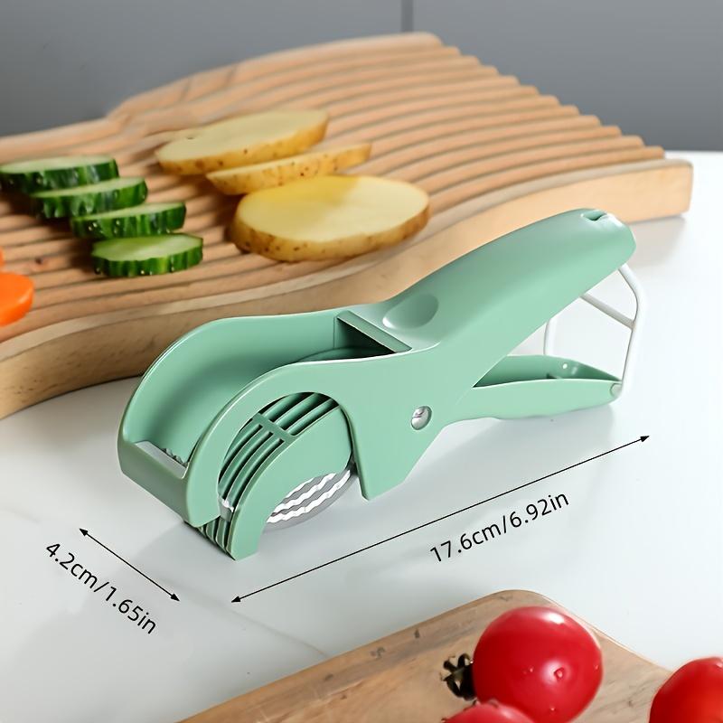 1Pc Kitchen Fruit Slicer Multifunctional Fruit and Vegetable Slicer Fruit Slicer Pro Rustproof for BBQ/Catering Cucumber Slicer
