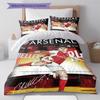 Arsenal F.C  Pattern Bedding Quilt Set Quilt Cover Pillowcase Home Decoration Birthday Gift (1 * duvet cover + 2 * pillowcase, without core)