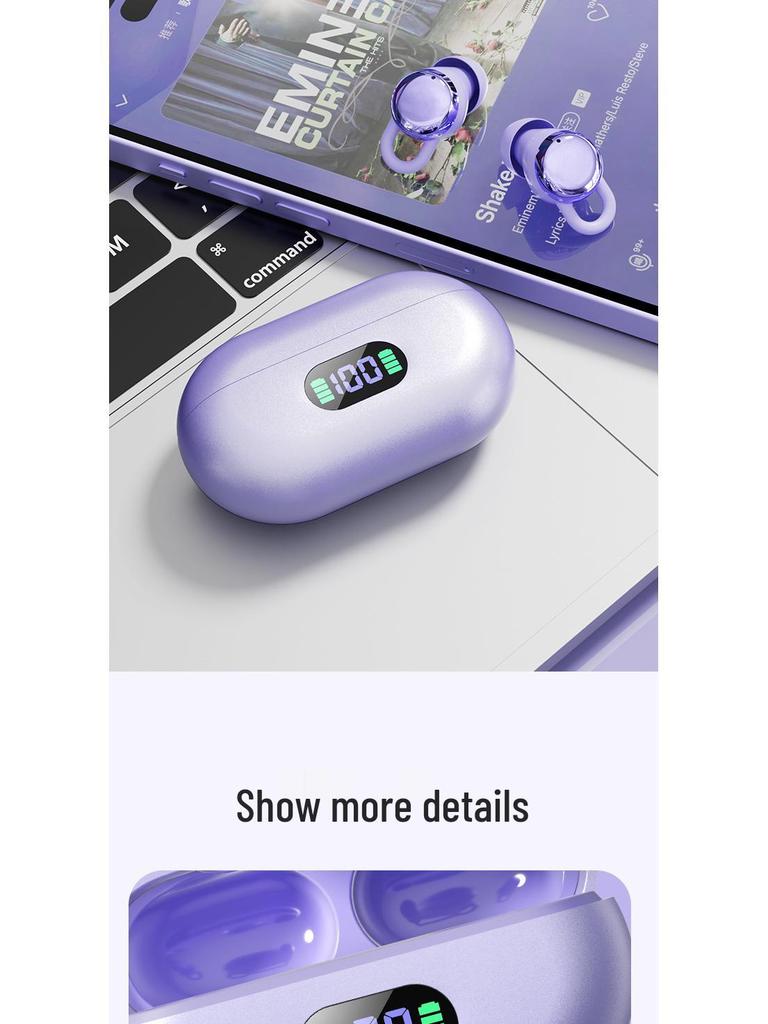 X66PRO 2025 Bluetooth Wireless Earbuds: Noise-Cancelling, High-Quality Sound, Ultra-Long Battery, Ideal for Sleep and Sports.