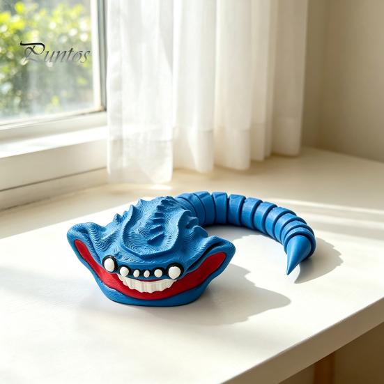 Flexible Articulated Monsters 3D Printed Sea Ornament, Action Figure, Fantasy Collectible Model Deep Creature Statue for Desk Decor And Display