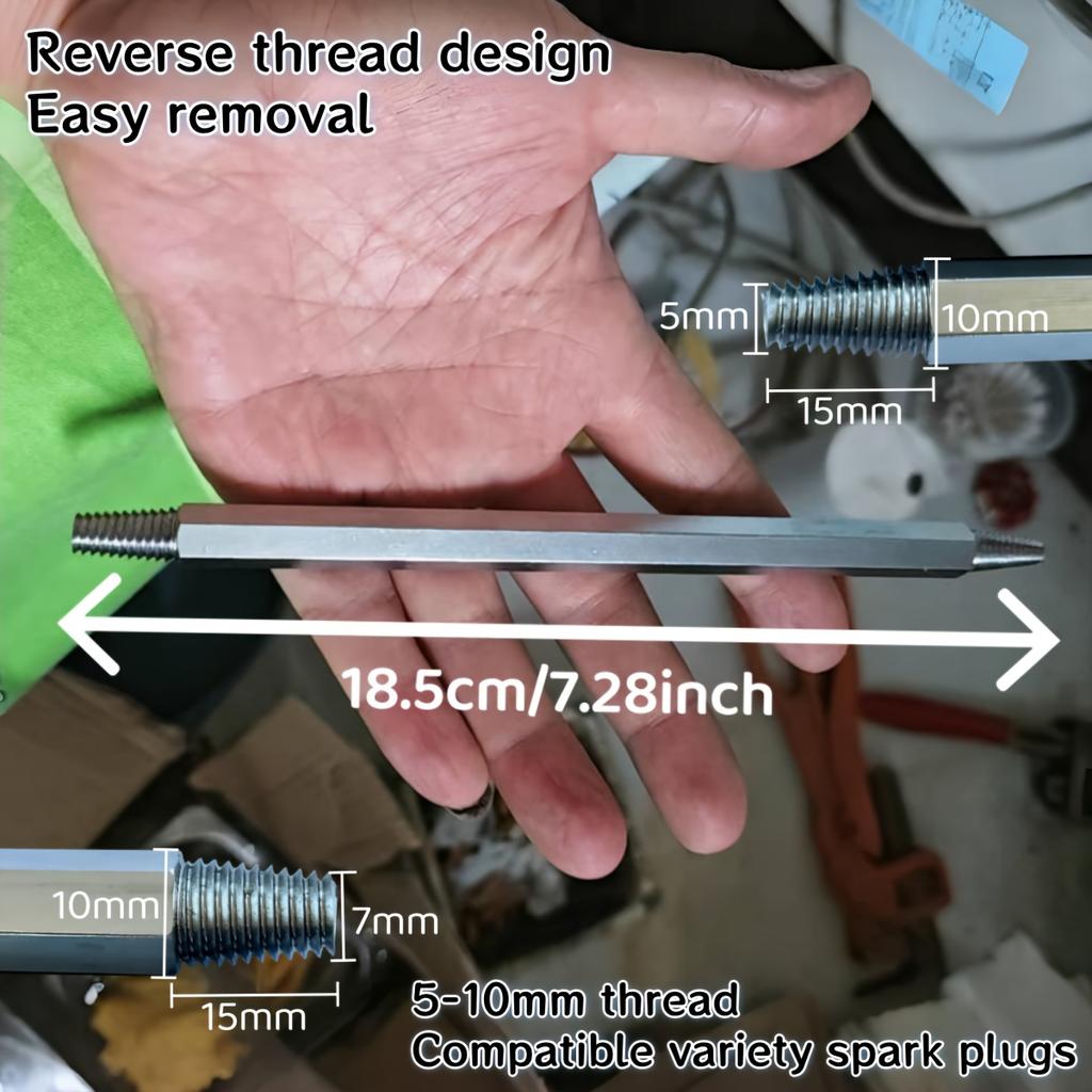 Reverse Thread Tool For Removing Broken Spark Plugs Easy Removal Broken Screws Inverted Cones Hexagons Car Repair Tool