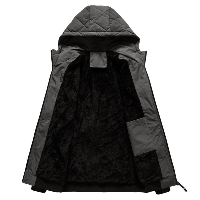 Men's Winter With Thick Warm Padded Jacket Men's Casual Loose Large Size High Quality Hooded Coat