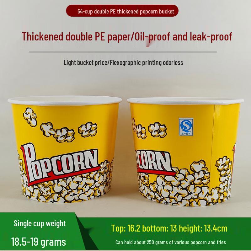 Commercial Disposable Popcorn Buckets & Cups