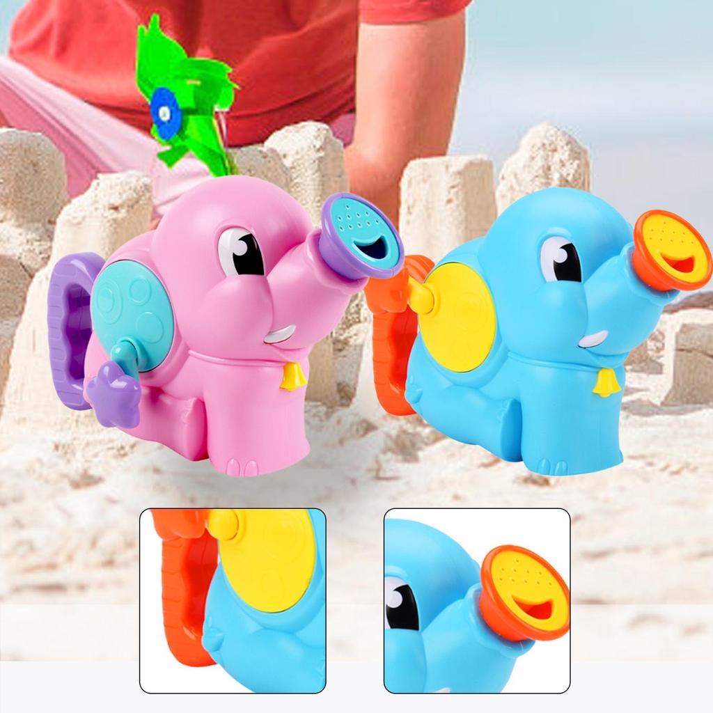 Elephant Design Watering Can Cute Plastic Bath Toy Sprinkler Shower Play Pot for Kids Bathtime Fun