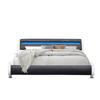 Lit - Incurve - 160x200 - LED - Blanc - Noir - Design Contemporain