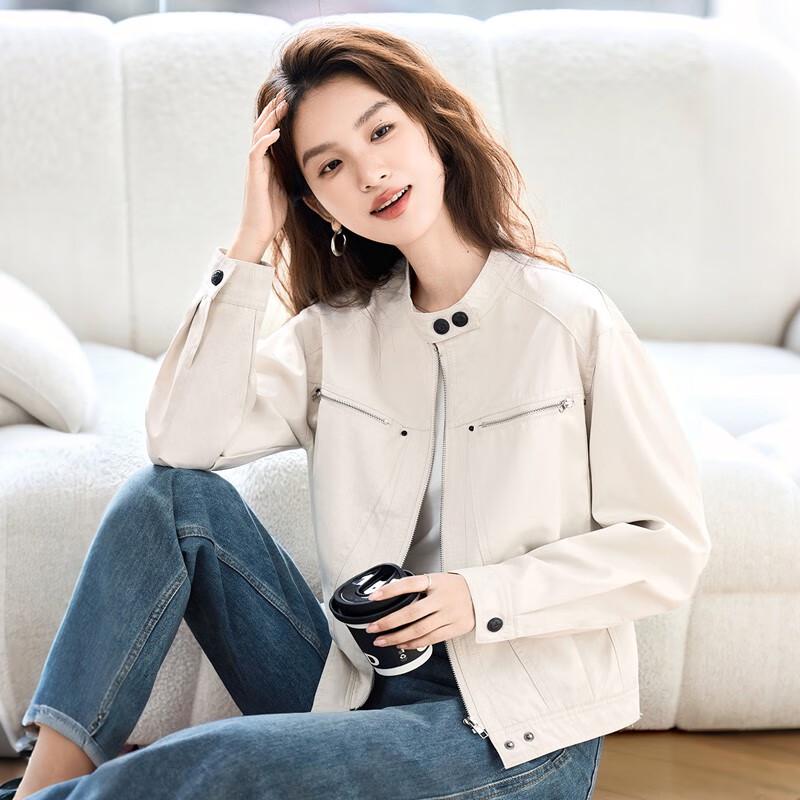 Sybilla Women's Loose Fit Round Neck Jacket