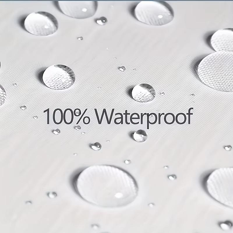 Plants Pattern with Hook Waterproof Shower Curtain, Removable With , Perfect For Bathroom Decor In Winter,   Single-layer Design