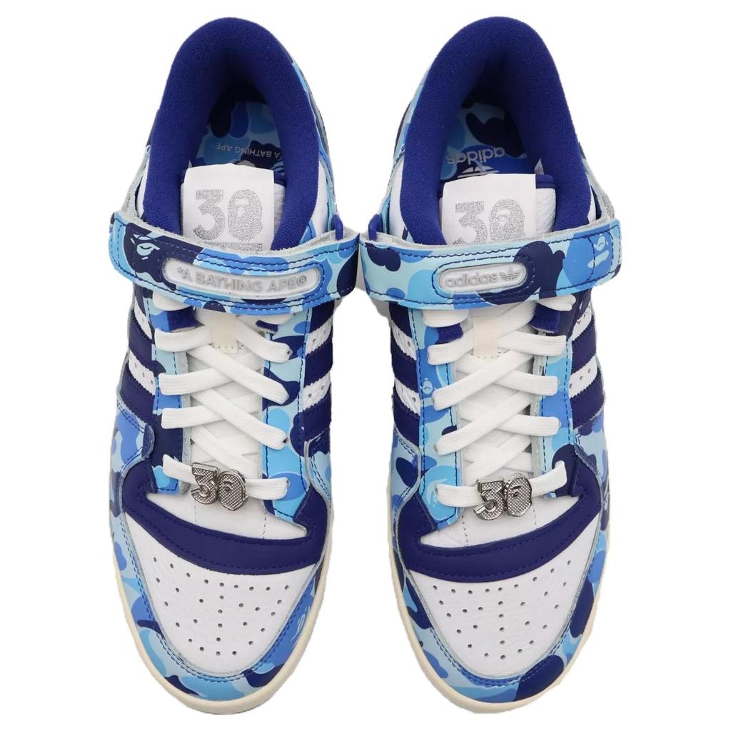 Adidas BAPE X Forum Low 84 30th Anniversary - Blue Unisex Sneakers Cloud-White Supplier-Colour Off-White ID4772
