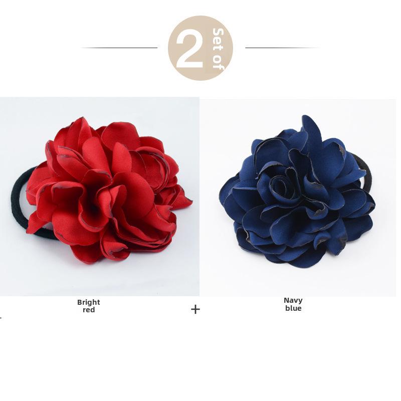 Korean Fashion Fabric Floral Hair Accessory: Camellia Rose Hairband