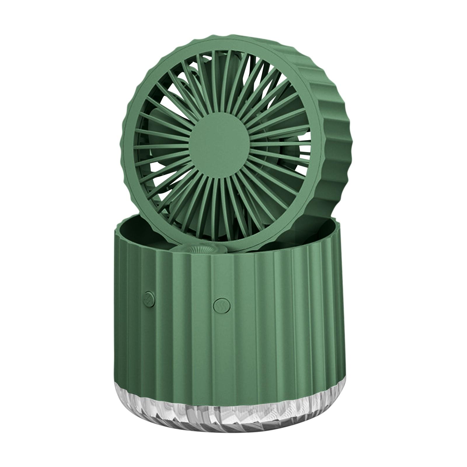 

Увлажняющий распылительный вентилятор, настольный USB-вентилятор с зарядкой, небольшой вентилятор, складной портативный кулер для воды One Size зелёный