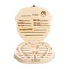 Baby Milk Tooth Box Wooden Teeth Collect Storage For Boys Girls Umbilical Save Case English Souvenirs Gifts Keepsakes