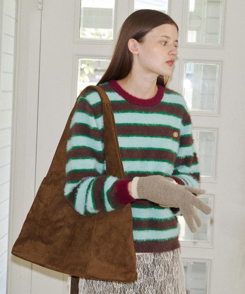 Baitalssain Striped Knit Pullover (2C) (Green)