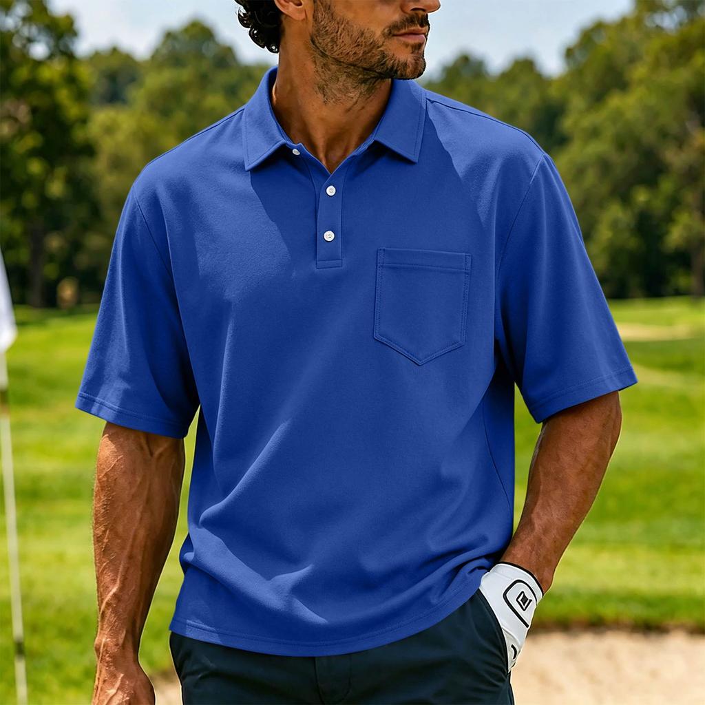 Men's Casual Short Sleeve Button Down Shirt Lightweight Breathable Summer