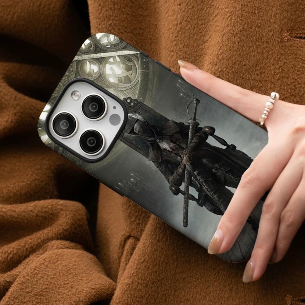 Bloodborne Phone Case For IPhone 16 15 14 13 12 11 Pro Max Plus Samsung S24 S23 Ultra Glossy HD Hard PC Cover