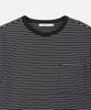 247Silijeu Usa Cotton 20-Count Striped T-Shirt Black