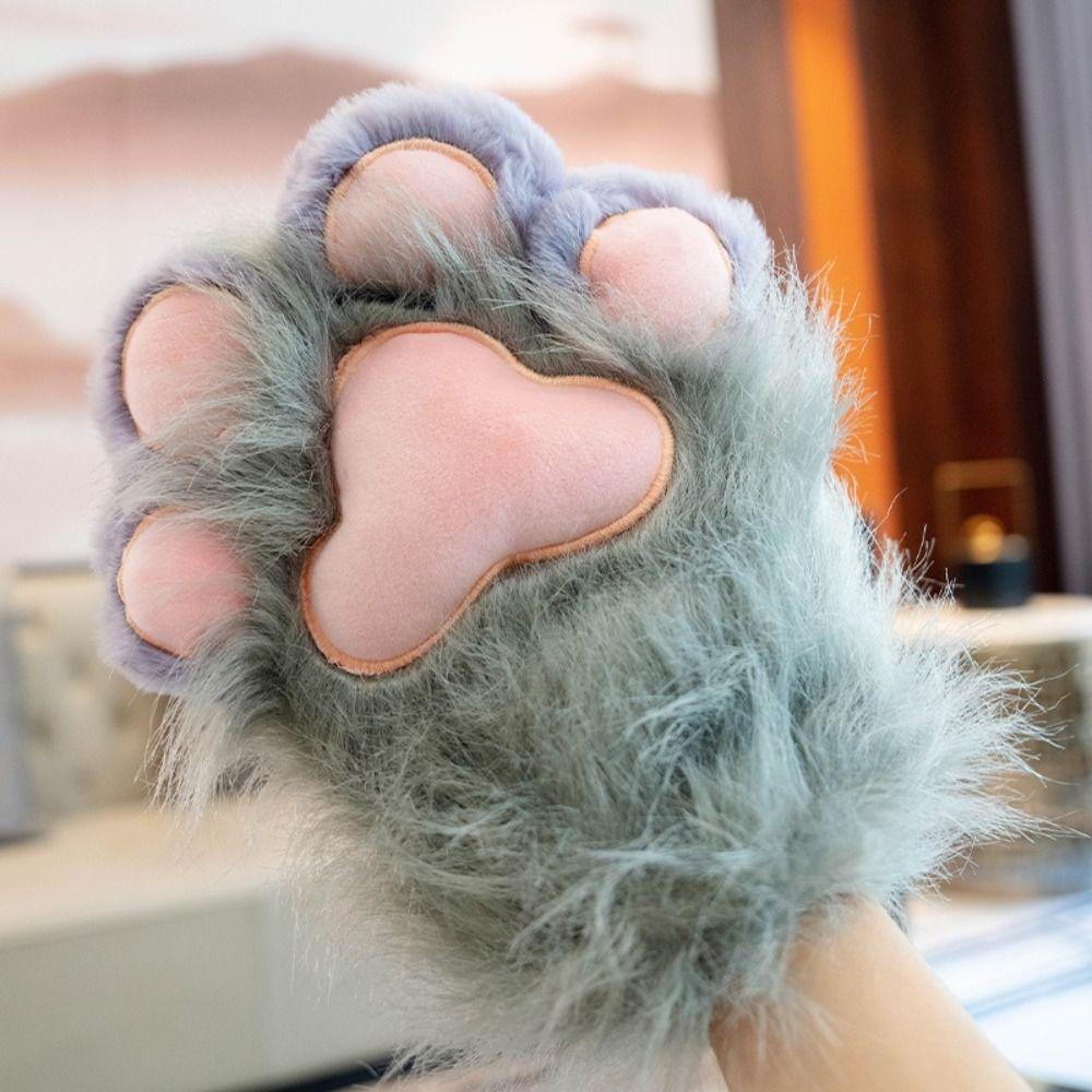 Fursuit Kigurumi Plüsch Katzenpfoten Handschuhe Furry Cosplay Requisiten Niedliche Katzenkrallen Fäustlinge Geschenke