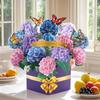 3D Pop-Up Hydrangea Bouquet Greeting Card, Perfect Gift for Wife Husband or Loved One on Anniversary Birthday or Valentine's Day