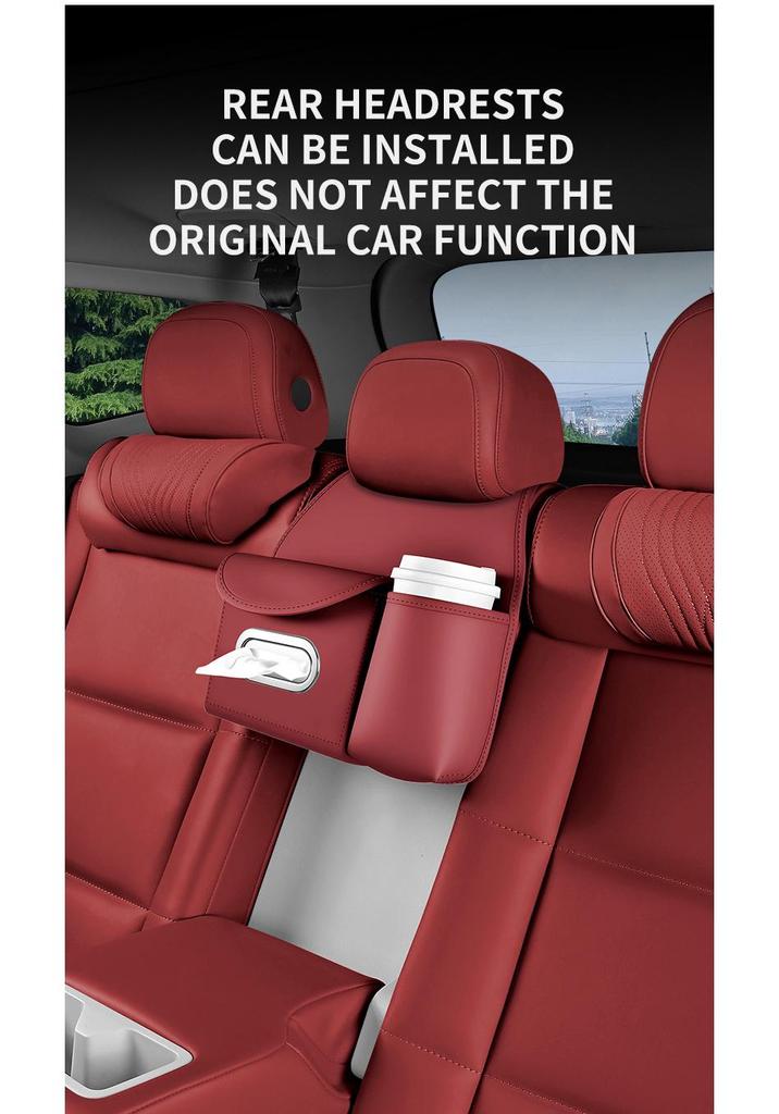 Car Seat Back Organizer with Tissue Box Holder