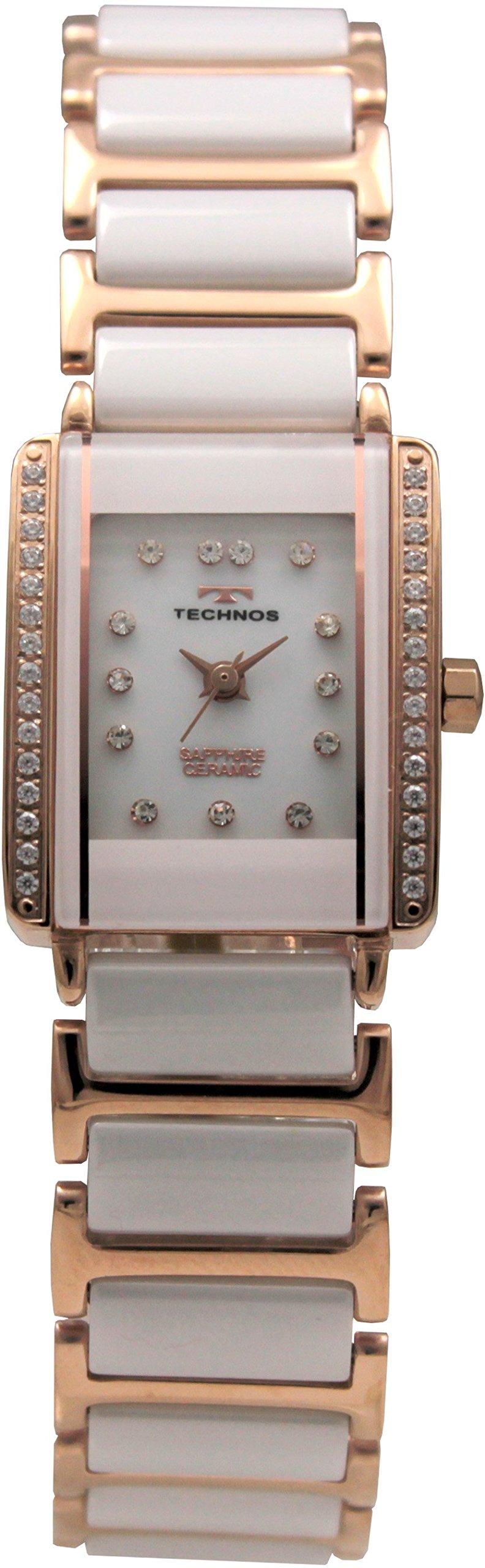 

[Technos] Керамические 3-стрелочные часы T9872PW женские белые