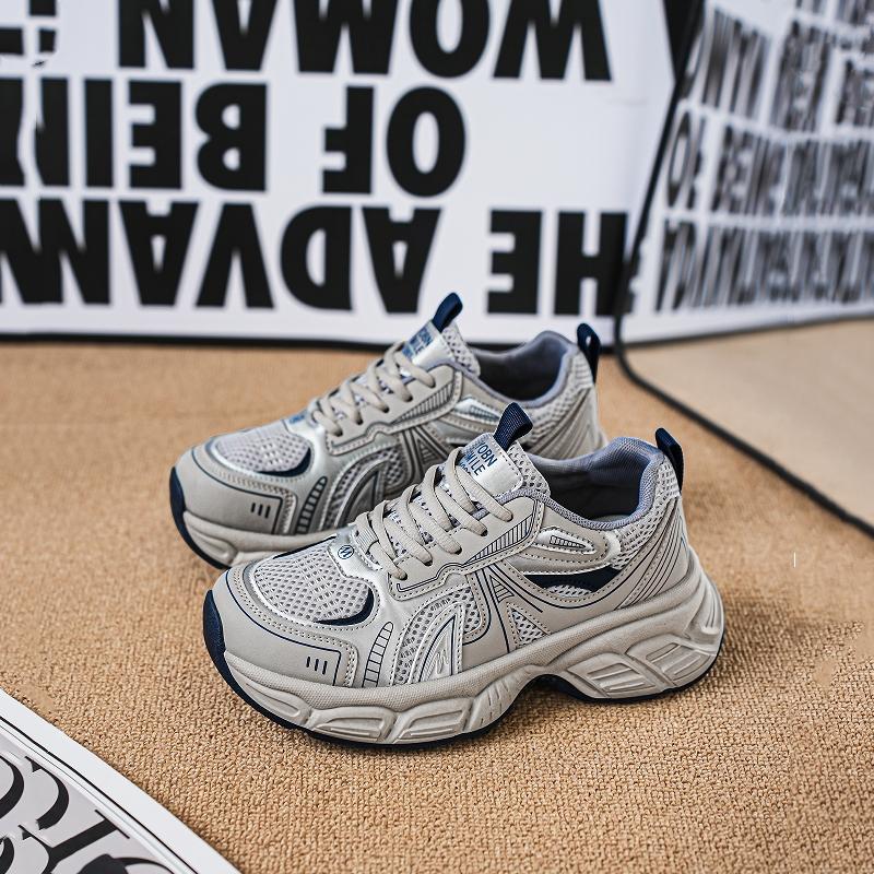 

CRLAYDK Дизайнерские массивные кроссовки для женщин Платформа Удобные Повседневные На шнуровке Сетчатые Теннисные для ходьбы Дышащие Папины кроссовки 40